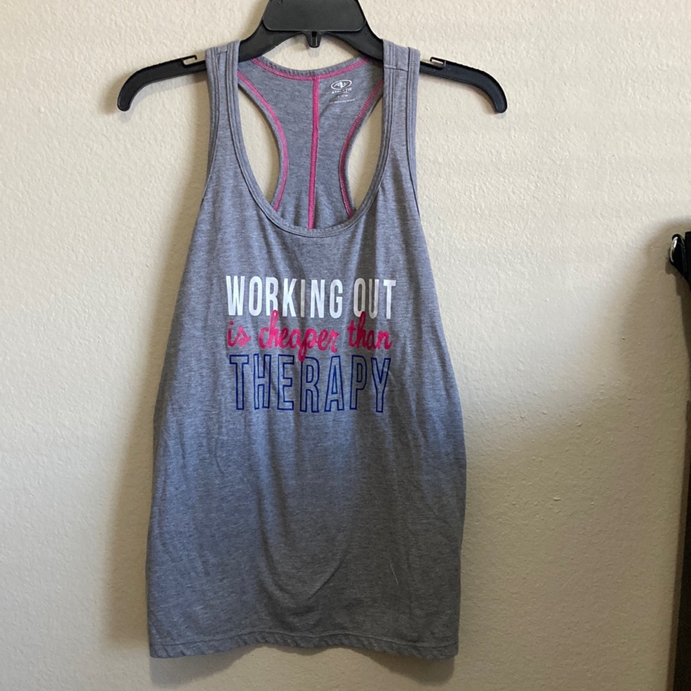 Athletic Works grey working out is cheaper than therapy tank size L